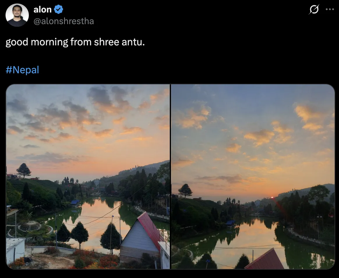 Sunrise view during morning walk