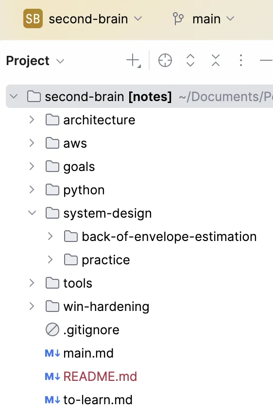 Second brain repository for system design notes