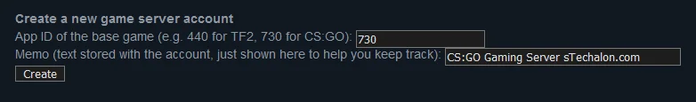 Steam Auth Token generation for CS:GO dedicated server